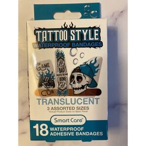 Smart Care Tattoo Style Waterproof Bandages 18ct Skulls Game